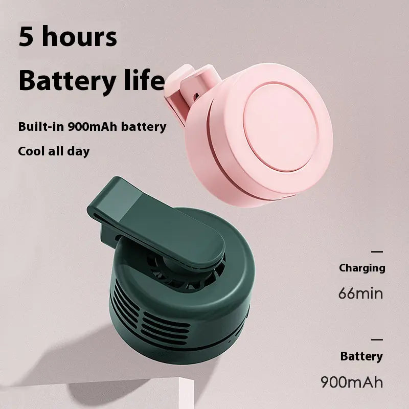 Green and pink mini fans levitating with information